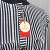 Indigo Gathered Stripe Shirt