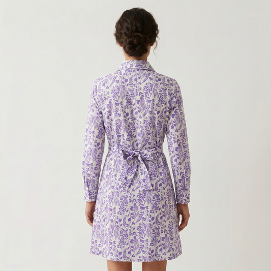 Cairo Dress- Azure Vine