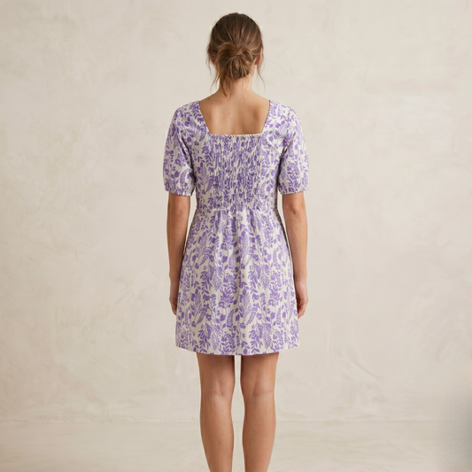 Liora Dress- Azure Vine