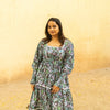 Wavy Dress- Kalamkari Charcoal