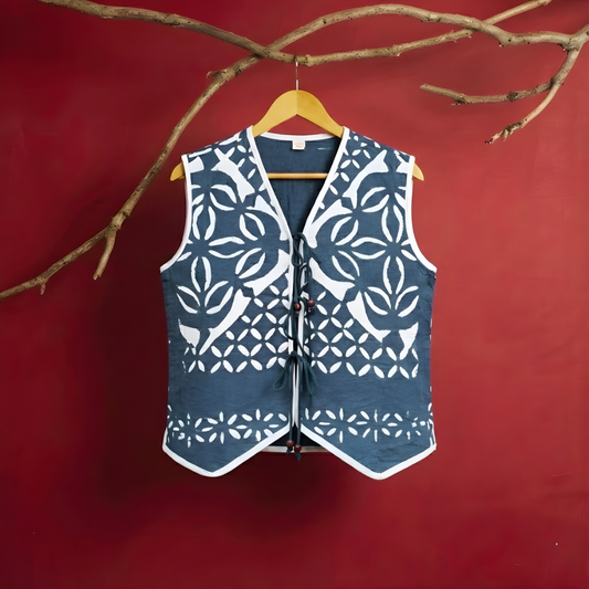 Indigo Print Vest