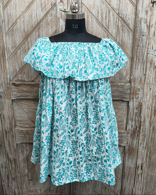 Solene Dress- Azure Vine