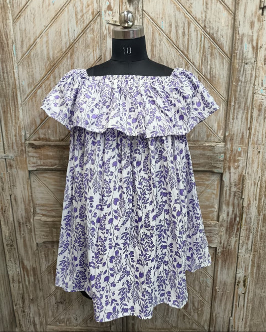 Solene Dress- Azure Vine