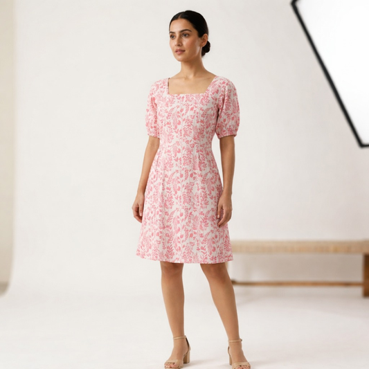 Liora Dress- Azure Vine