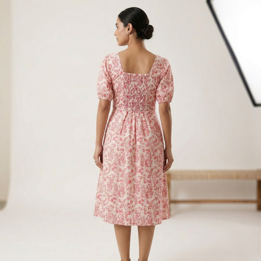 Liora Dress- Azure Vine