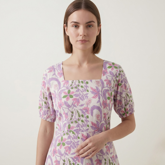 Liora Dress- Floral Vine