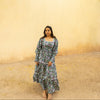 Wavy Dress- Kalamkari Charcoal