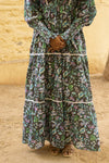 Wavy Dress- Kalamkari Charcoal