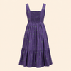Maribel Dress- Navy Dot