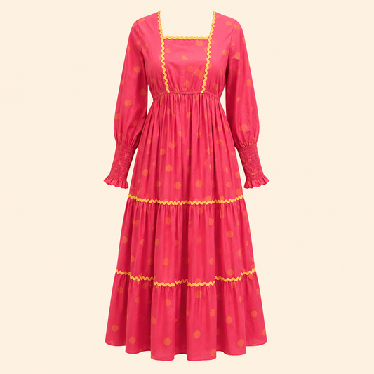 Red Dot Bloom Dress