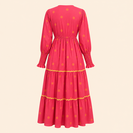 Red Dot Bloom Dress