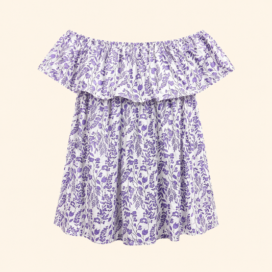 Solene Dress- Azure Vine