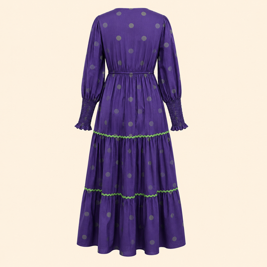 Violet Dot Bloom Dress