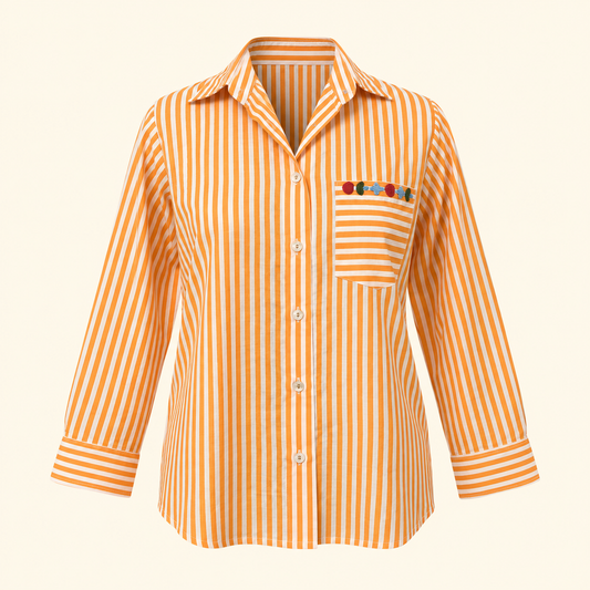 Orange Flower Heart Shirt