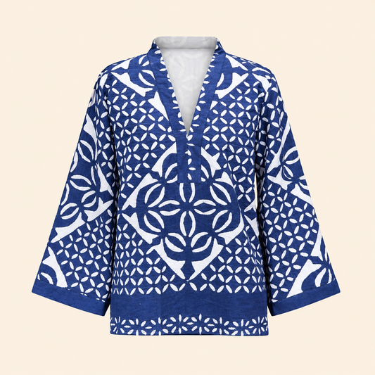 Indigo Applique Tunic
