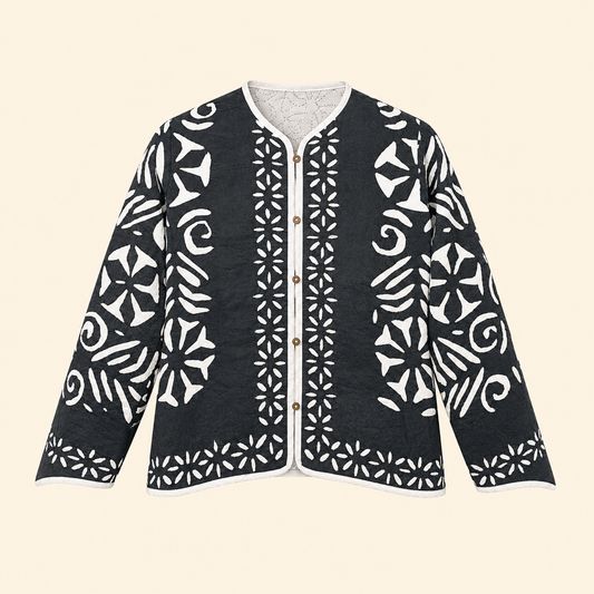 Charcoal Applique Jacket