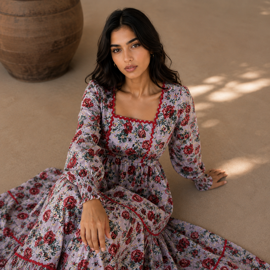 Wavy Dress- Meadow Lilac