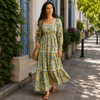 Wavy Dress- Kalamkari Yellow