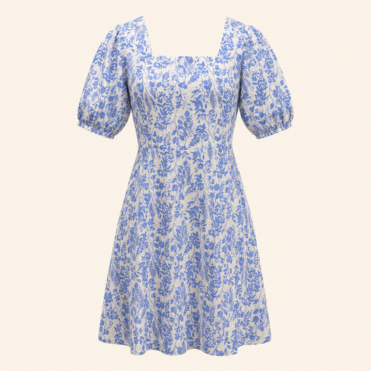 Liora Dress- Azure Vine
