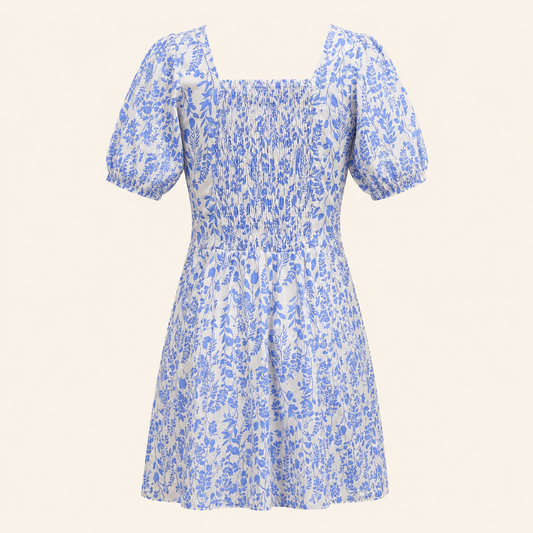 Liora Dress- Azure Vine