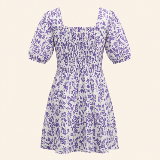 Liora Dress- Azure Vine