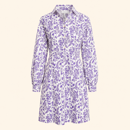 Cairo Dress- Azure Vine