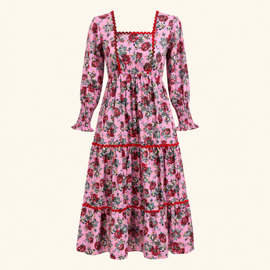 Wavy Dress- Meadow Pink