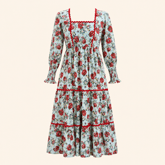 Wavy Dress- Meadow Blue