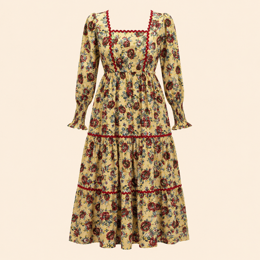 Wavy Dress- Meadow Yellow