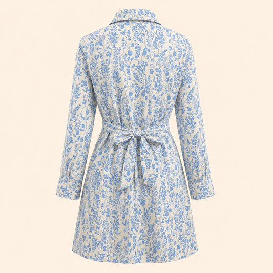 Cairo Dress- Azure Vine