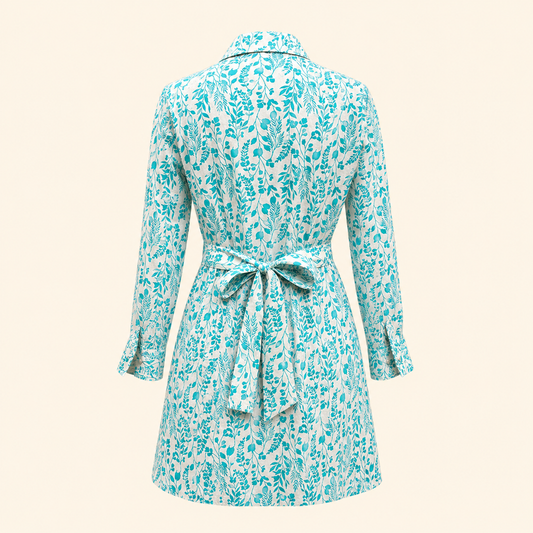 Cairo Dress- Azure Vine