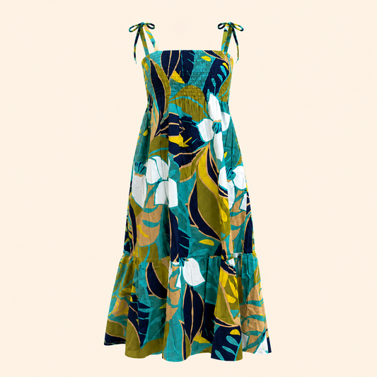 Green Tropic Flora Dress