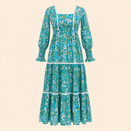 Wavy Dress- Kalamkari Rama