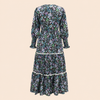 Wavy Dress- Kalamkari Charcoal