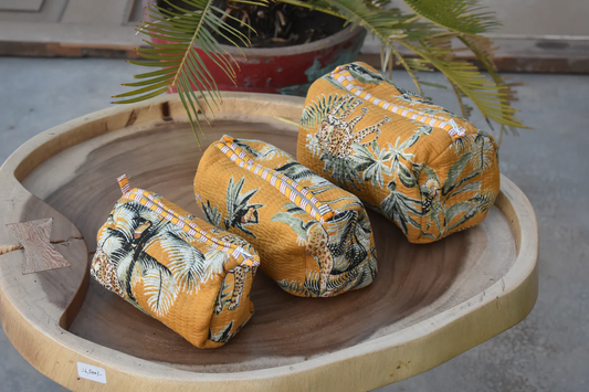 Yellow Multi-Purpose Toiletry Organizer Set of 3