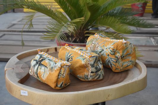 Yellow Multi-Purpose Toiletry Organizer Set of 3