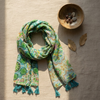 Green Kaleidoscope Pattern Stole