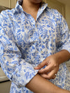 Cairo Dress- Azure Vine