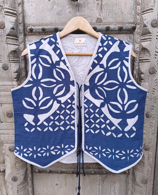 Indigo Print Vest
