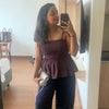 Plum Smocked Top