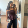 Plum Smocked Top