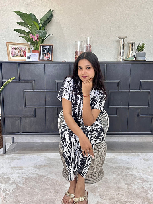 Wave Drift Cotton Rayon Co-ord Set