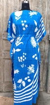 Blue Floral Striped Kaftan – Elegant Flowing Wear