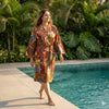Handcrafted Sanganeri Botanical Cotton Bathrobe