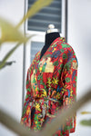 Handcrafted Sanganeri Botanical Cotton Bathrobe