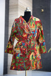 Handcrafted Sanganeri Botanical Cotton Bathrobe