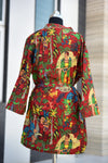 Handcrafted Sanganeri Botanical Cotton Bathrobe