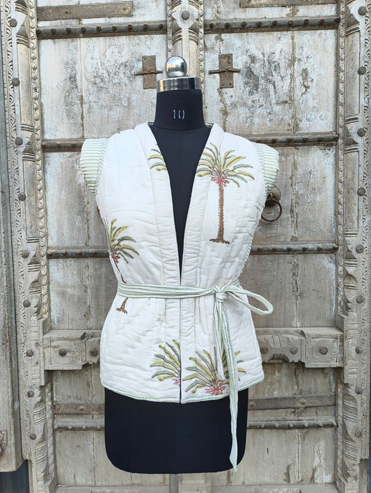Stripe Tie Vest