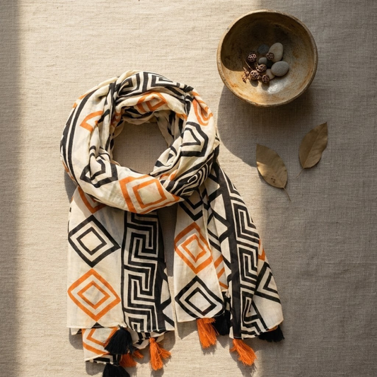 Rustika Boho Printed Scarf for Women