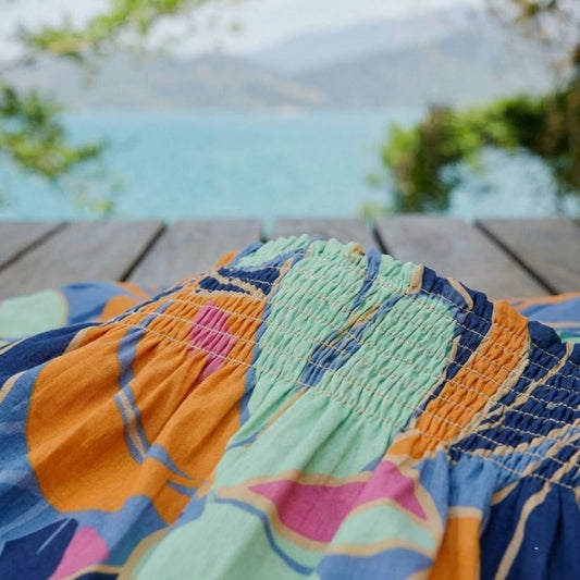 Blue Tropic Flora Dress